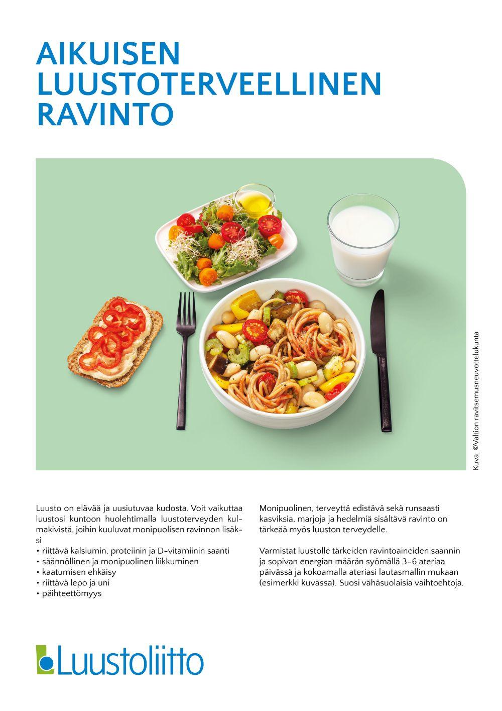 Aikuisen luustoterveellinen ravinto