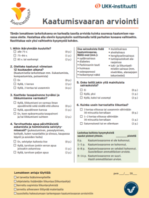 Kaatumisvaaran arviointilomake