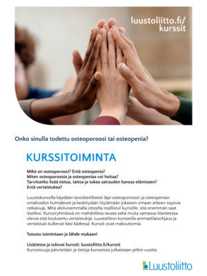 Kurssitoiminta ja omahoidon tuki