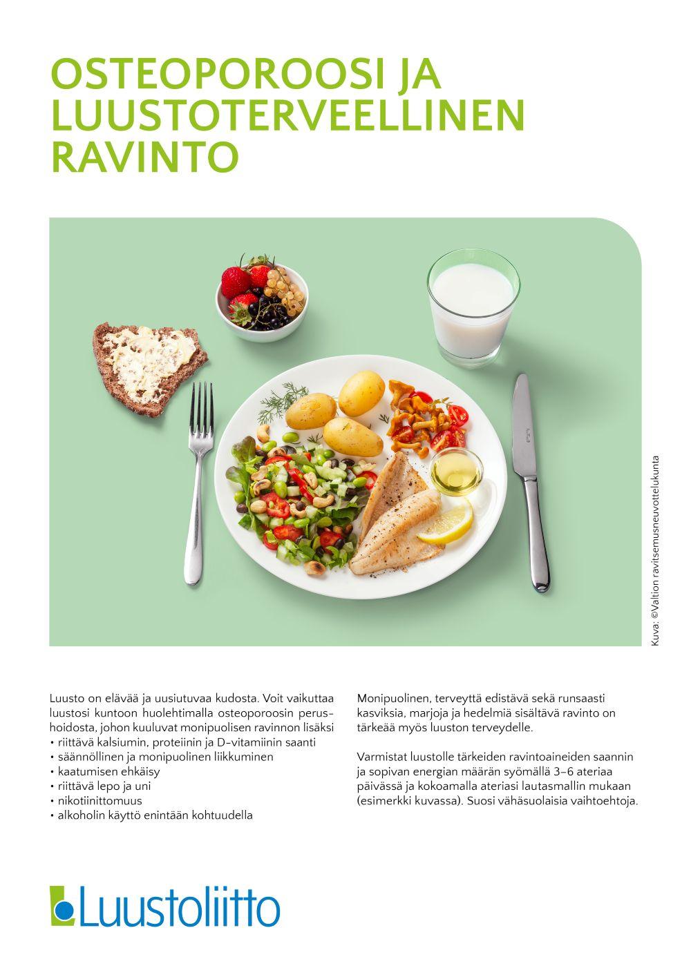 Osteoporoosi ja luustoterveellinen ravinto