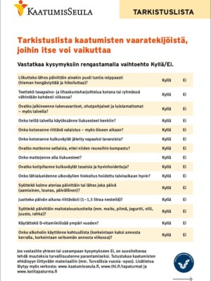 Tarkistuslista.